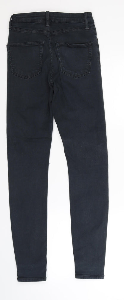 Topshop Womens Blue  Denim Skinny Jeans Size 25 in L28 in