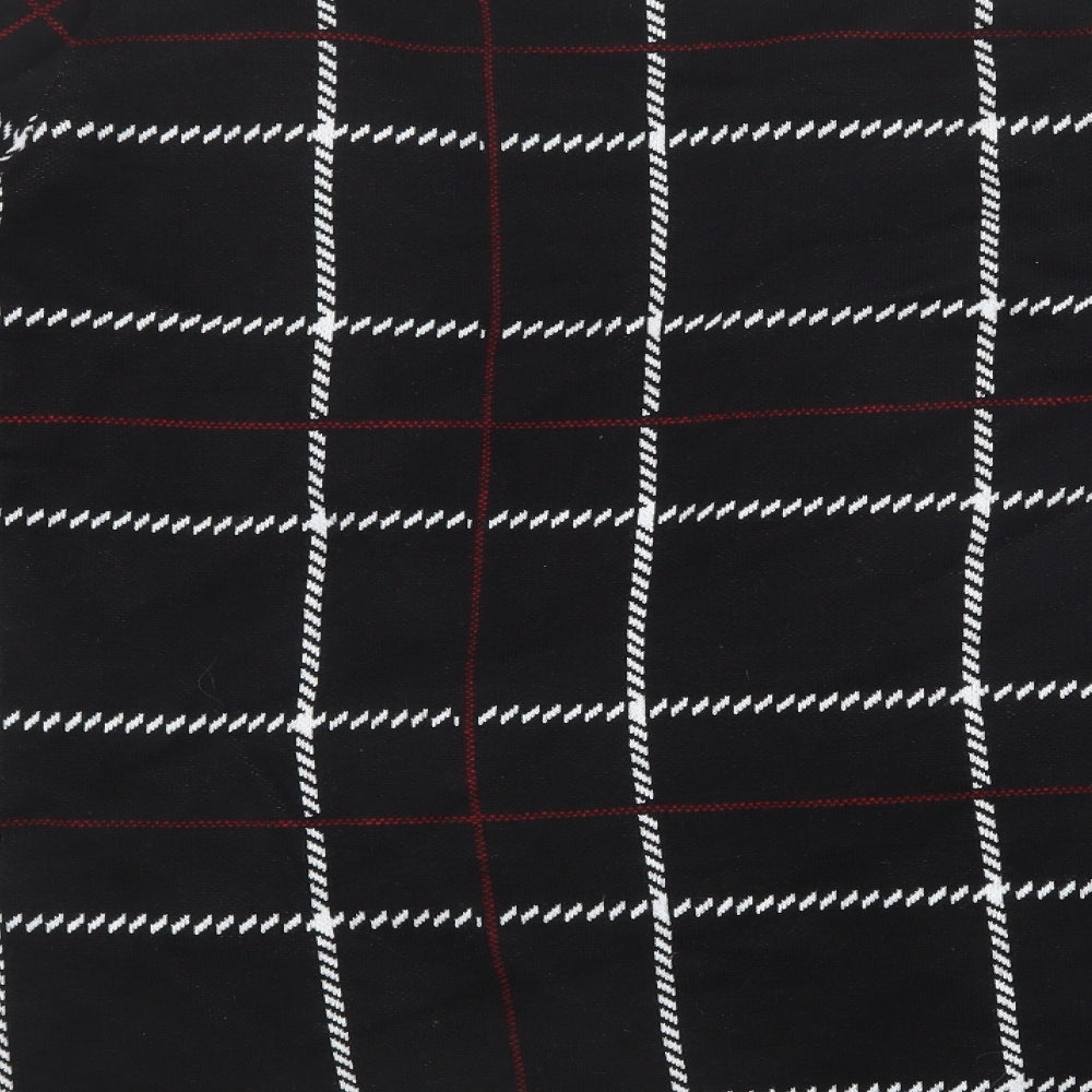 Preworn Womens Black Check  Cardigan Jumper Size 16