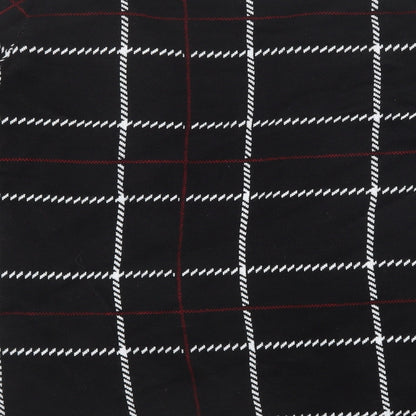 Preworn Womens Black Check  Cardigan Jumper Size 16