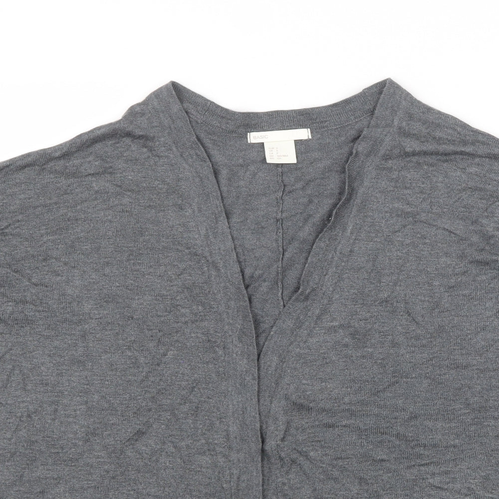 H&M Womens Grey   Cardigan Jumper Size S