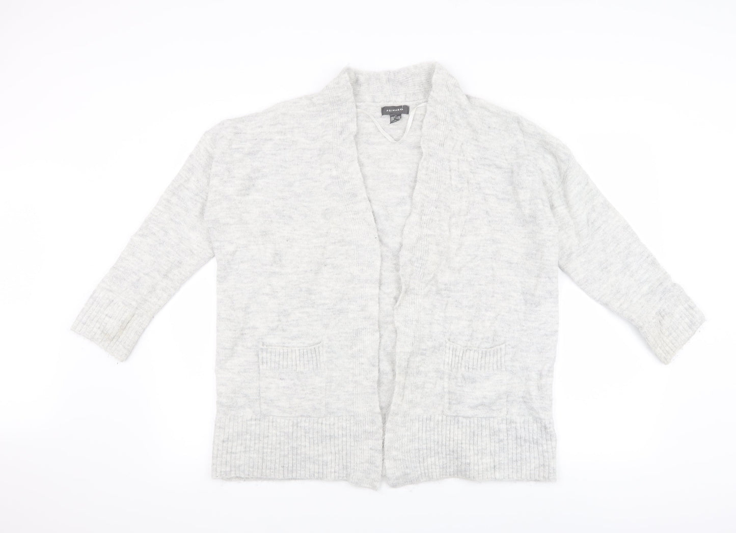 Primark Womens Grey  Knit Cardigan Jumper Size S