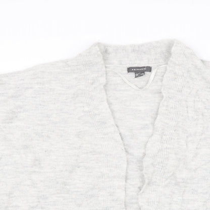 Primark Womens Grey  Knit Cardigan Jumper Size S