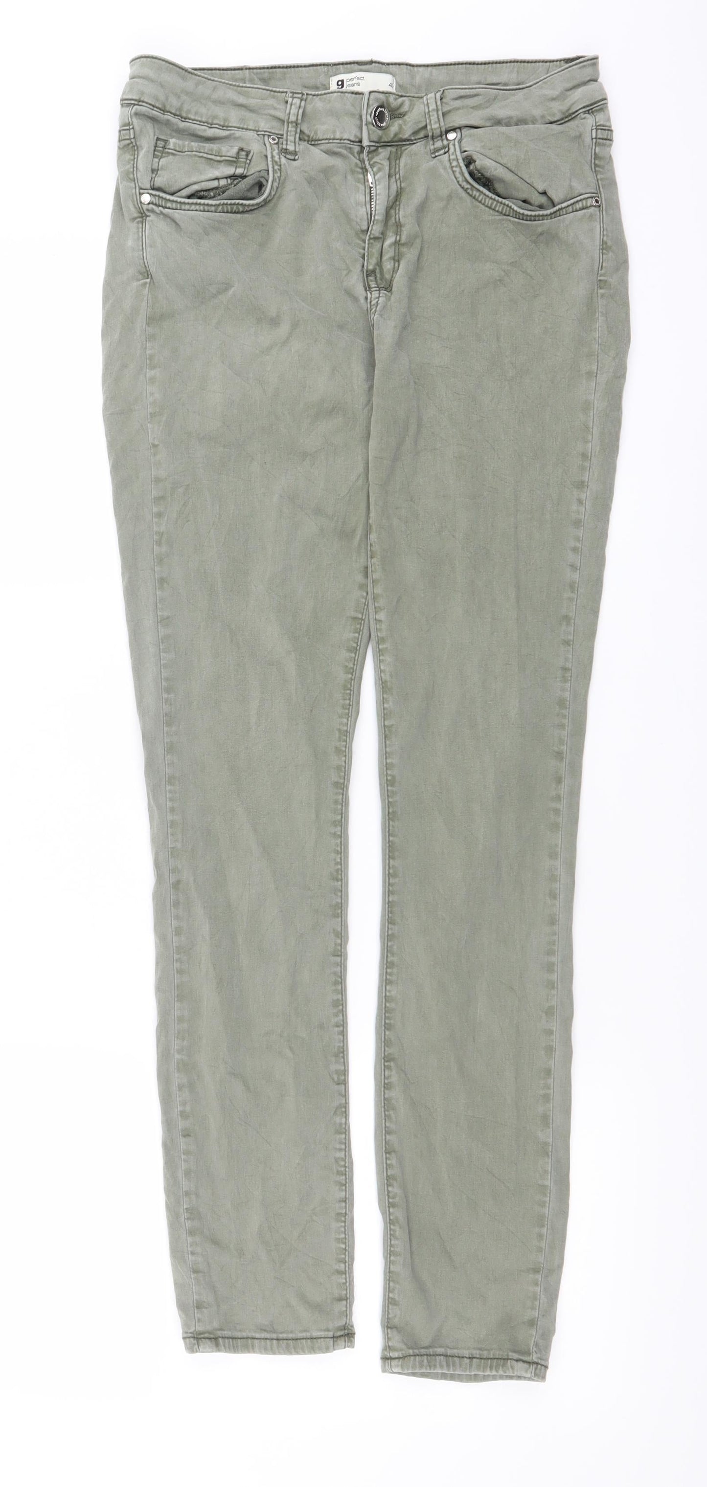 Perfect Jeans Womens Green  Denim Skinny Jeans Size 26 L27 in