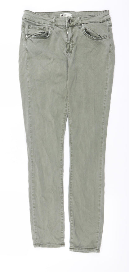 Perfect Jeans Womens Green  Denim Skinny Jeans Size 26 L27 in