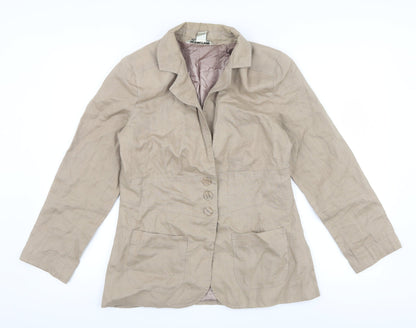 Nikki Valenti  Womens Beige   Jacket  Size 10