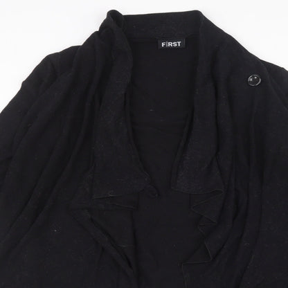 First Womens Black   Cardigan Jumper Size S