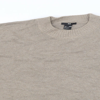 H&M Womens Beige  Knit Pullover Jumper Size S