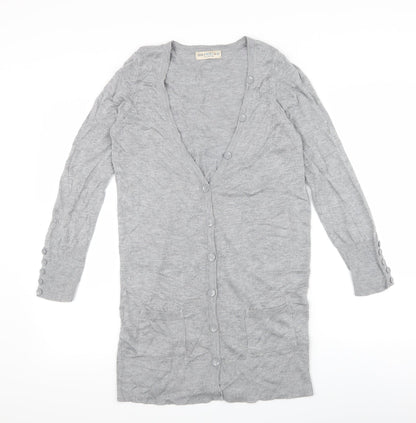 M&S Womens Grey   Cardigan Jumper Size S