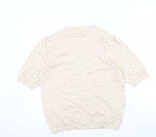 Country Casuals Womens Beige Cape Jumper Size M