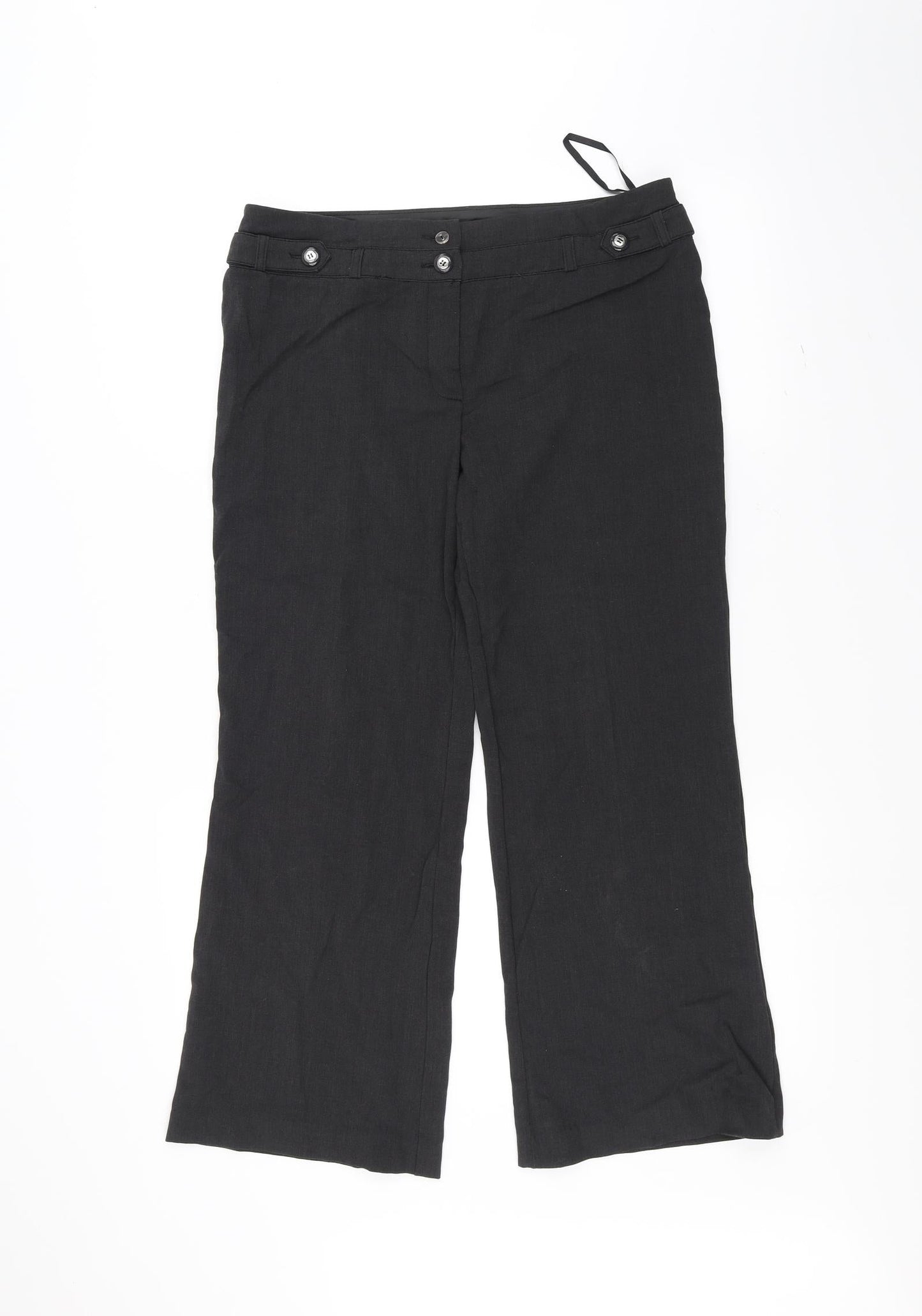 Womens UK Size 12 Marks and Spencer Regular Fit  Black Trousers