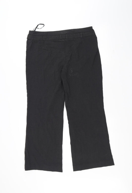 Womens UK Size 12 Marks and Spencer Regular Fit  Black Trousers