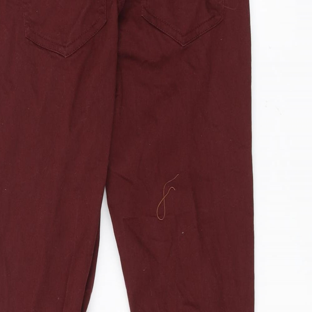 Womens UK Size 12 H&M Regular Fit Skinny Red Jeans