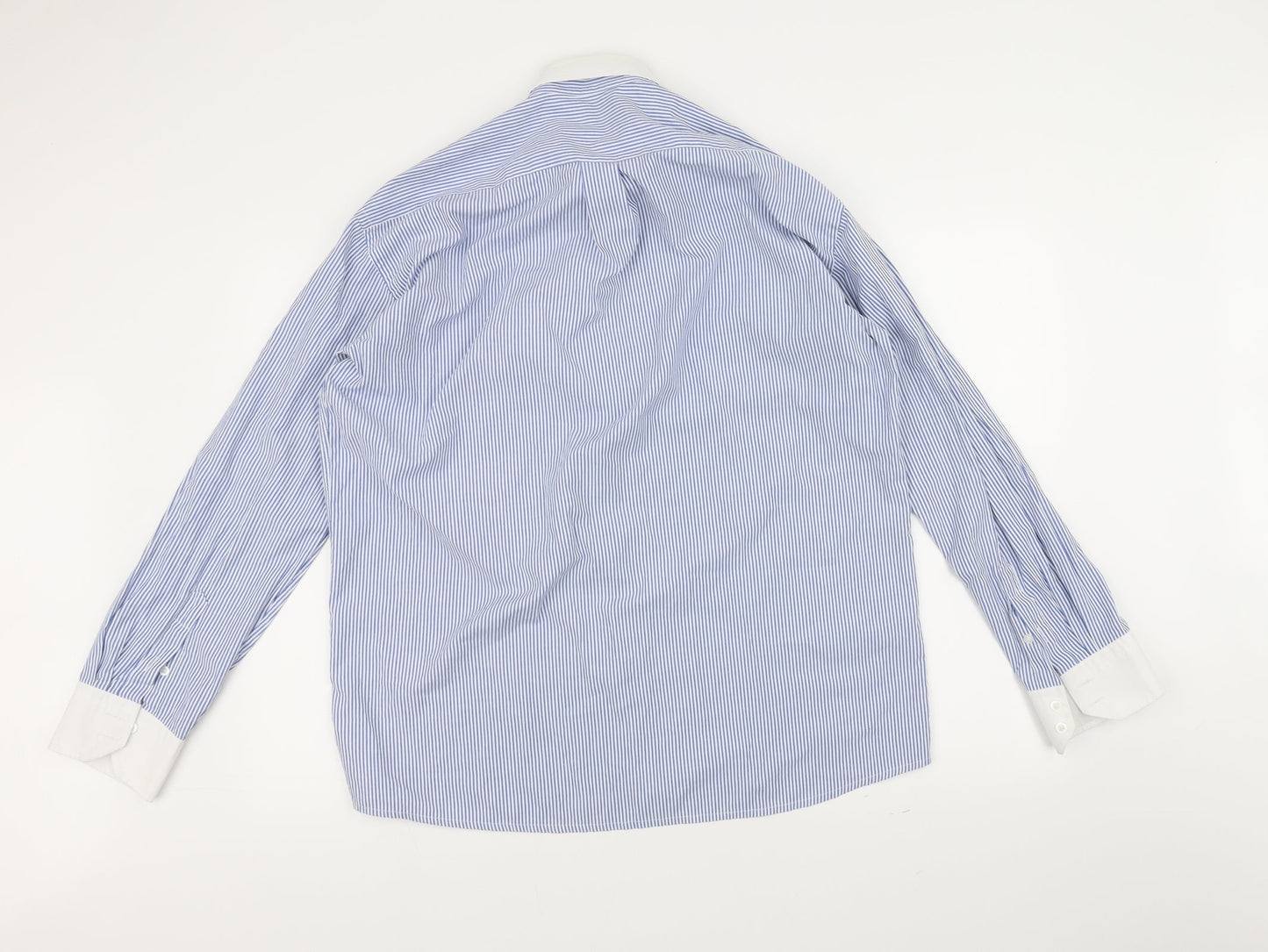 Mens UK Collar Size L meicy Smart Blue  Dress Shirt