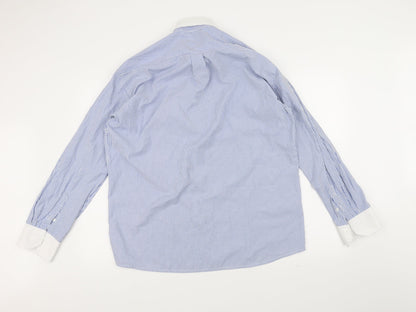 Mens UK Collar Size L meicy Smart Blue  Dress Shirt