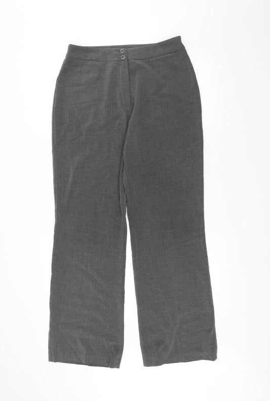 C.M.D Womens Grey   Trousers  Size 12 L29 in