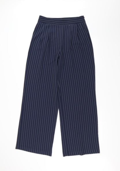 TU Womens Blue Striped  Trousers  Size 10 L30 in