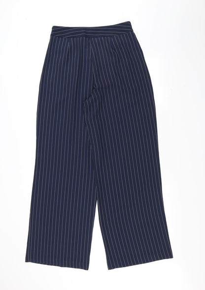 TU Womens Blue Striped  Trousers  Size 10 L30 in