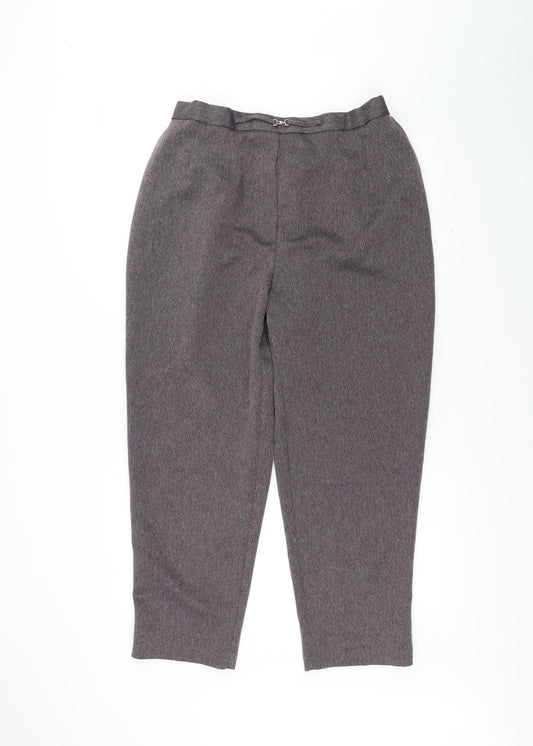 Womens UK Size 22 Preworn Regular Fit  Purple Trousers