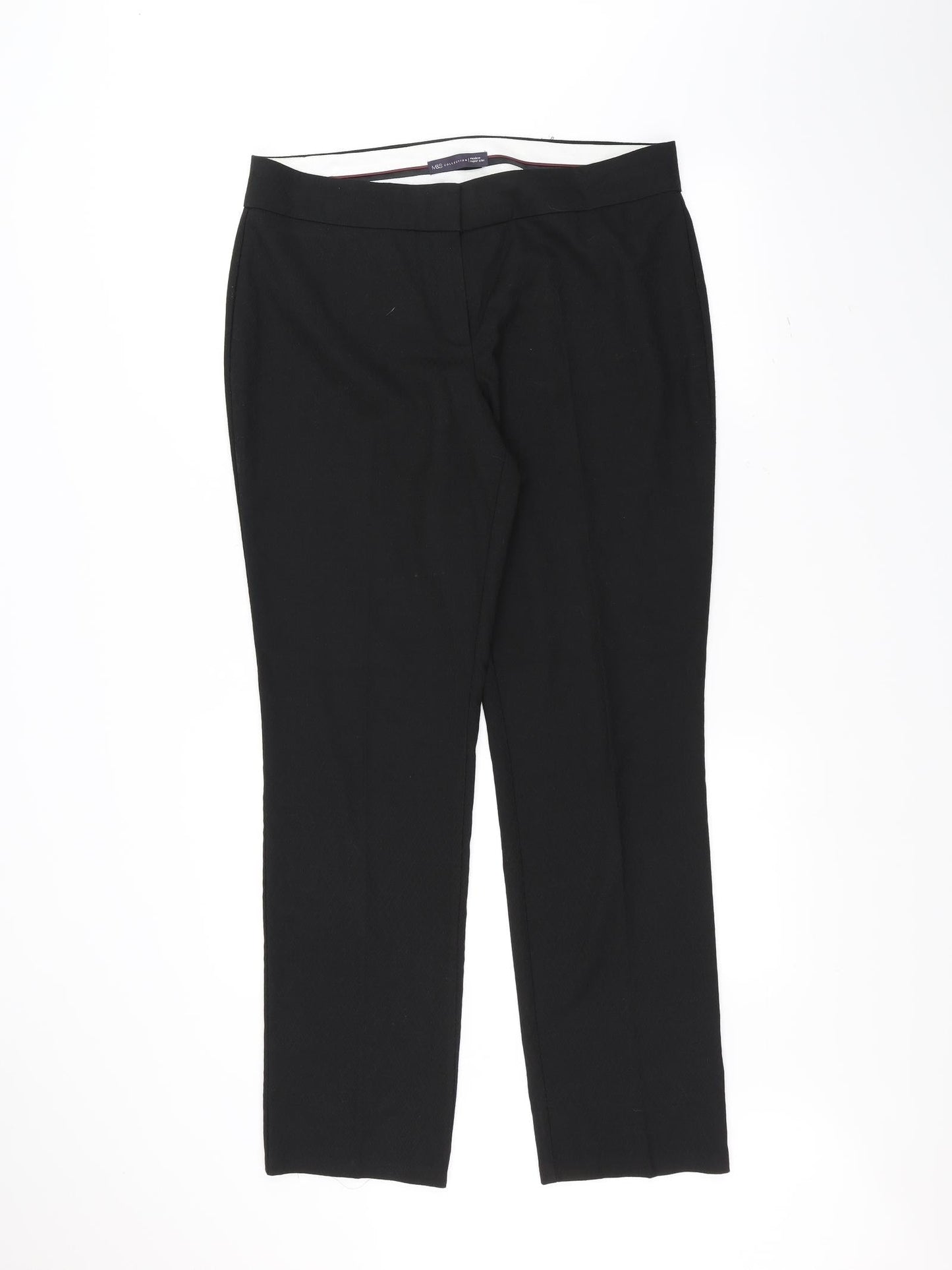 Womens UK Size 14 Marks and Spencer Regular Fit  Black Trousers