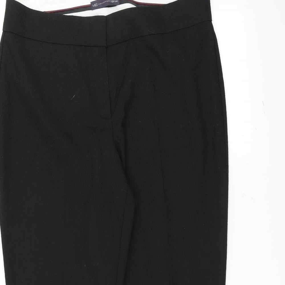 Womens UK Size 14 Marks and Spencer Regular Fit  Black Trousers