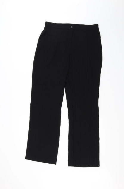 Womens UK Size 12 Marks and Spencer Regular Fit  Black Trousers