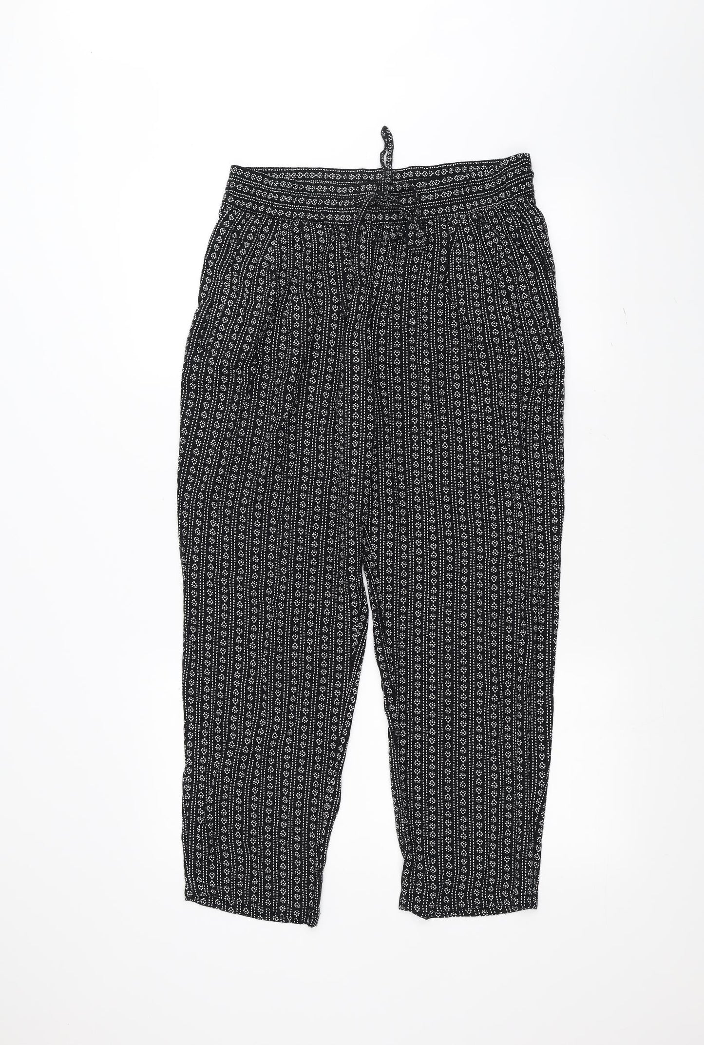 Womens UK Size 10 Marks and Spencer Regular Fit  Black Trousers
