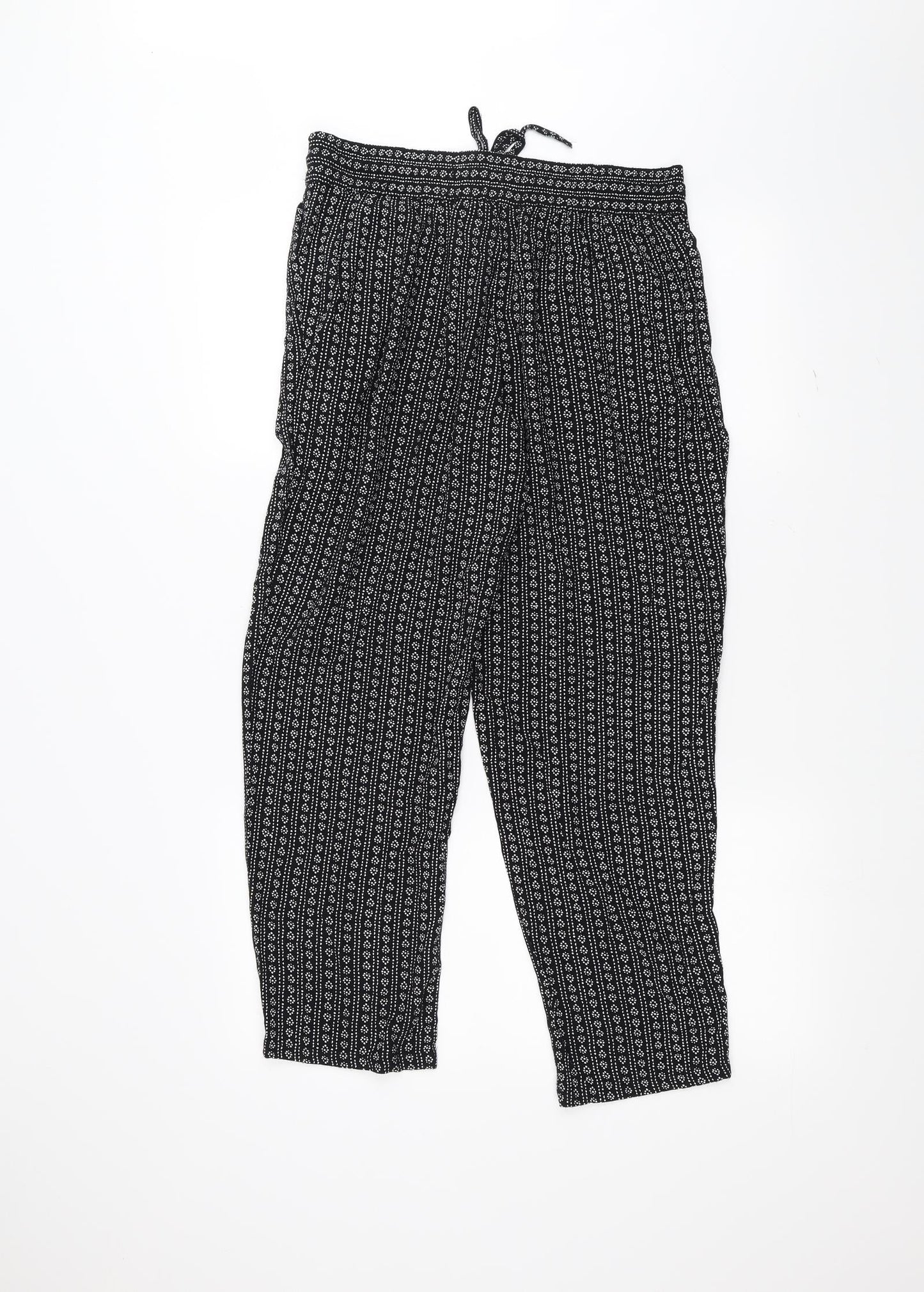 Womens UK Size 10 Marks and Spencer Regular Fit  Black Trousers