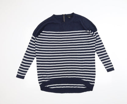 Atmosphere Womens Blue Striped  Pullover Jumper Size L