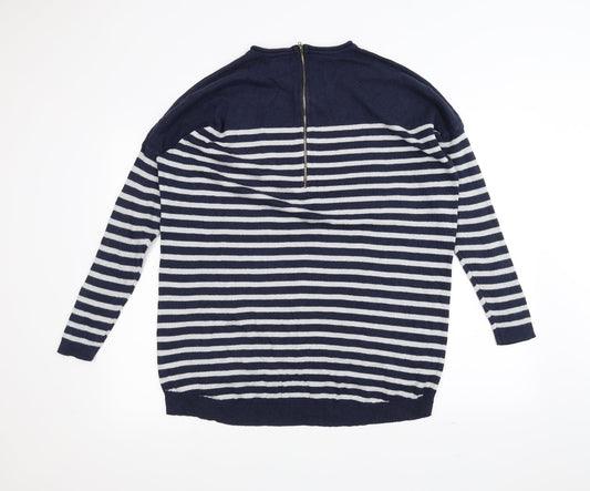 Atmosphere Womens Blue Striped  Pullover Jumper Size L