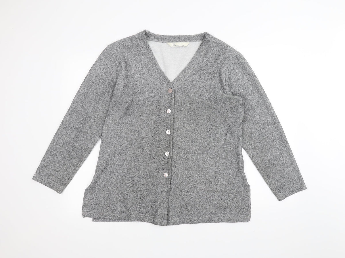 BHS Womens Grey   Cardigan Jumper Size 14