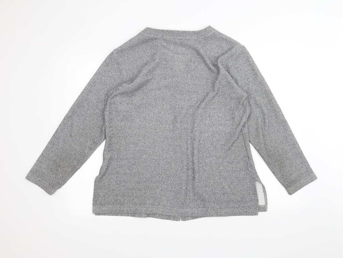 BHS Womens Grey   Cardigan Jumper Size 14