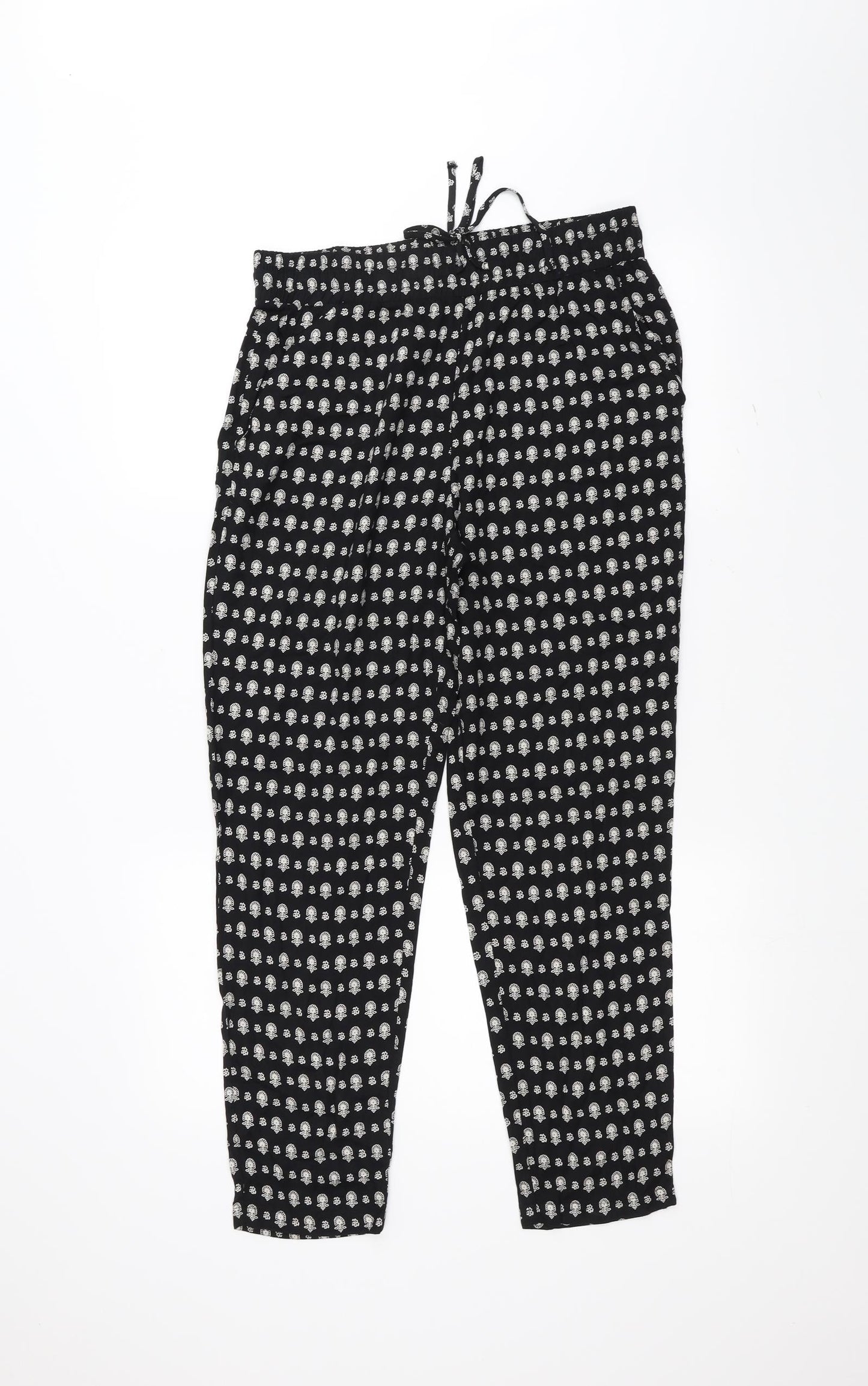Womens UK Size 10 Marks and Spencer Regular Fit  Black Trousers