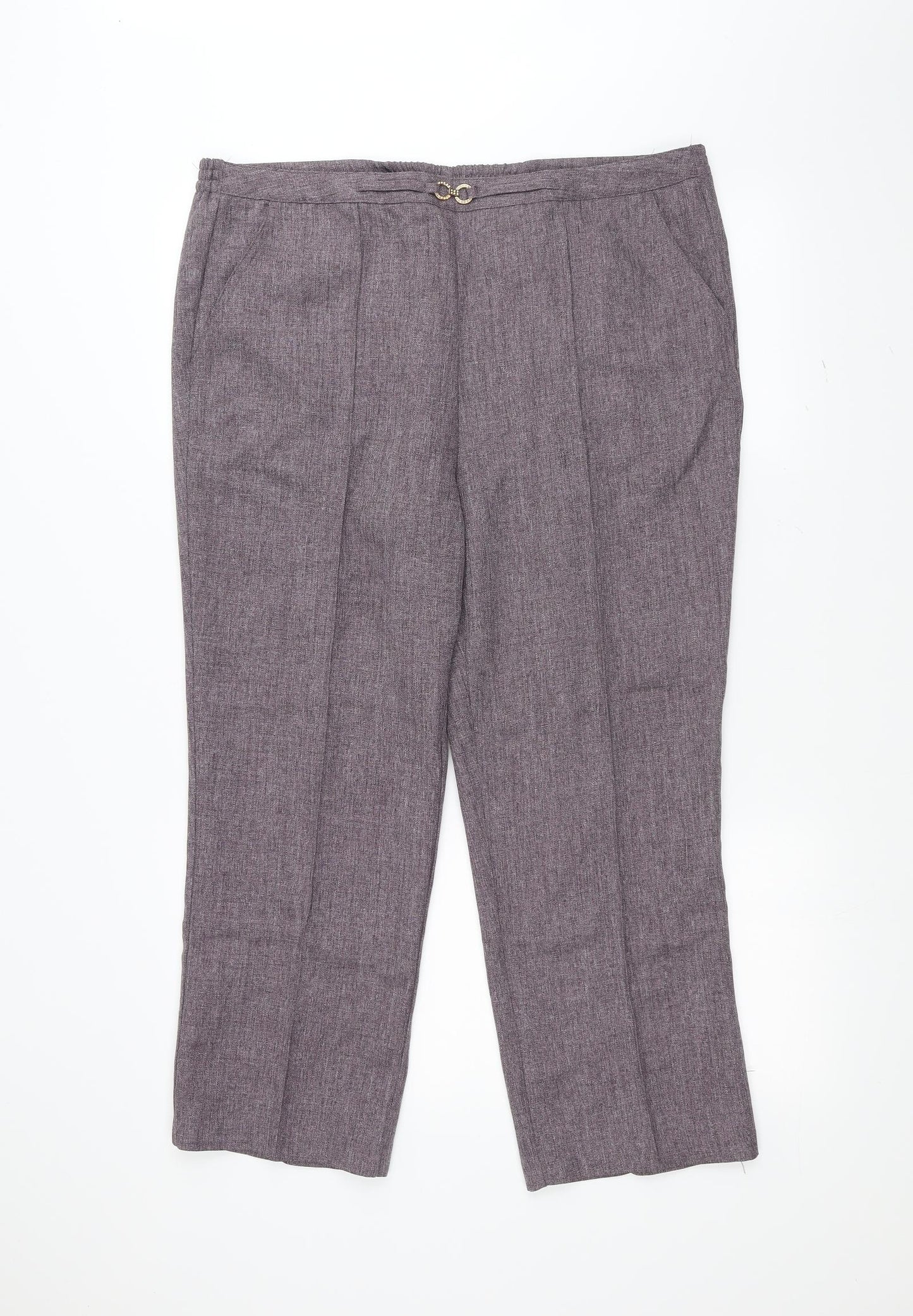 Womens UK Size 16 Damart Regular Fit  Purple Trousers