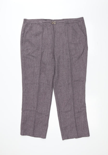 Womens UK Size 16 Damart Regular Fit  Purple Trousers