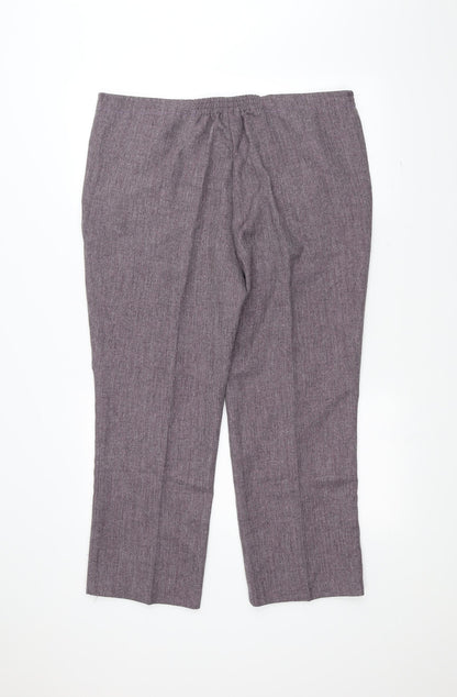 Womens UK Size 16 Damart Regular Fit  Purple Trousers