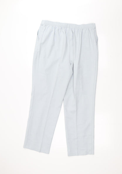 Womens UK Size 14 Marks and Spencer Regular Fit  Blue Trousers
