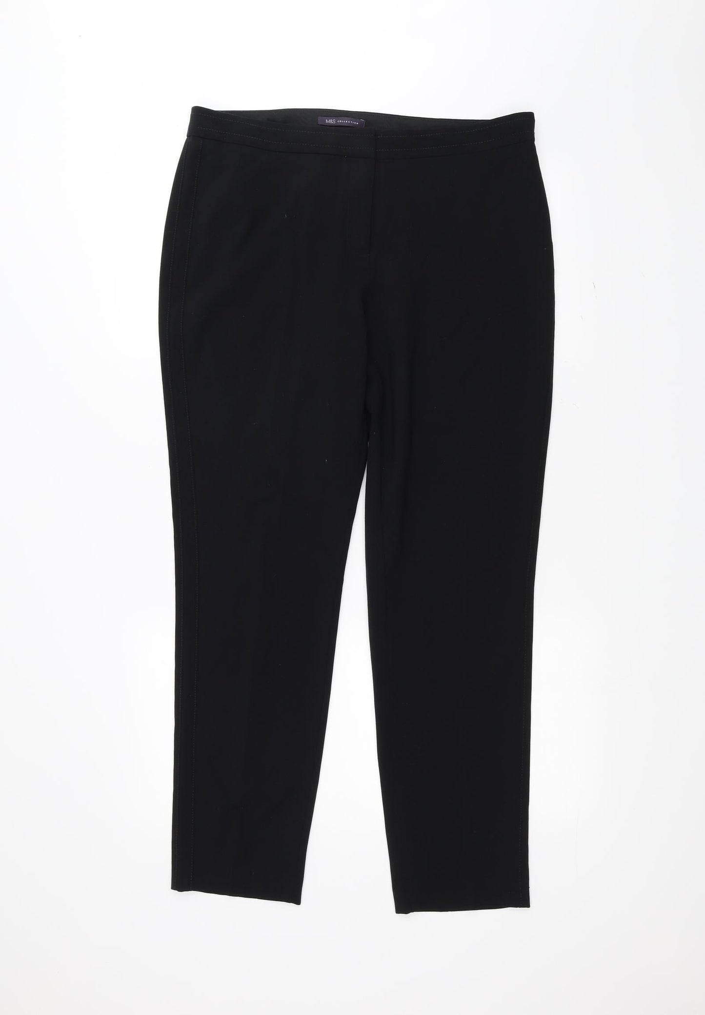 Womens UK Size 14 Marks and Spencer Regular Fit  Black Trousers