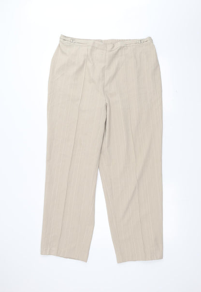 Womens UK Size 18 BM Regular Fit  White Trousers