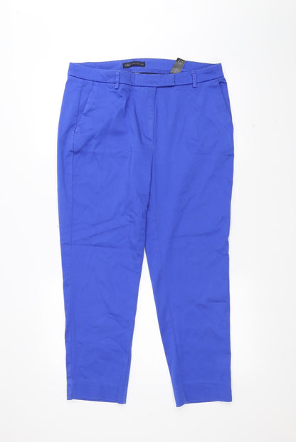 Womens UK Size 16 Marks and Spencer Regular Fit  Blue Trousers