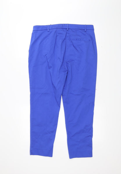 Womens UK Size 16 Marks and Spencer Regular Fit  Blue Trousers