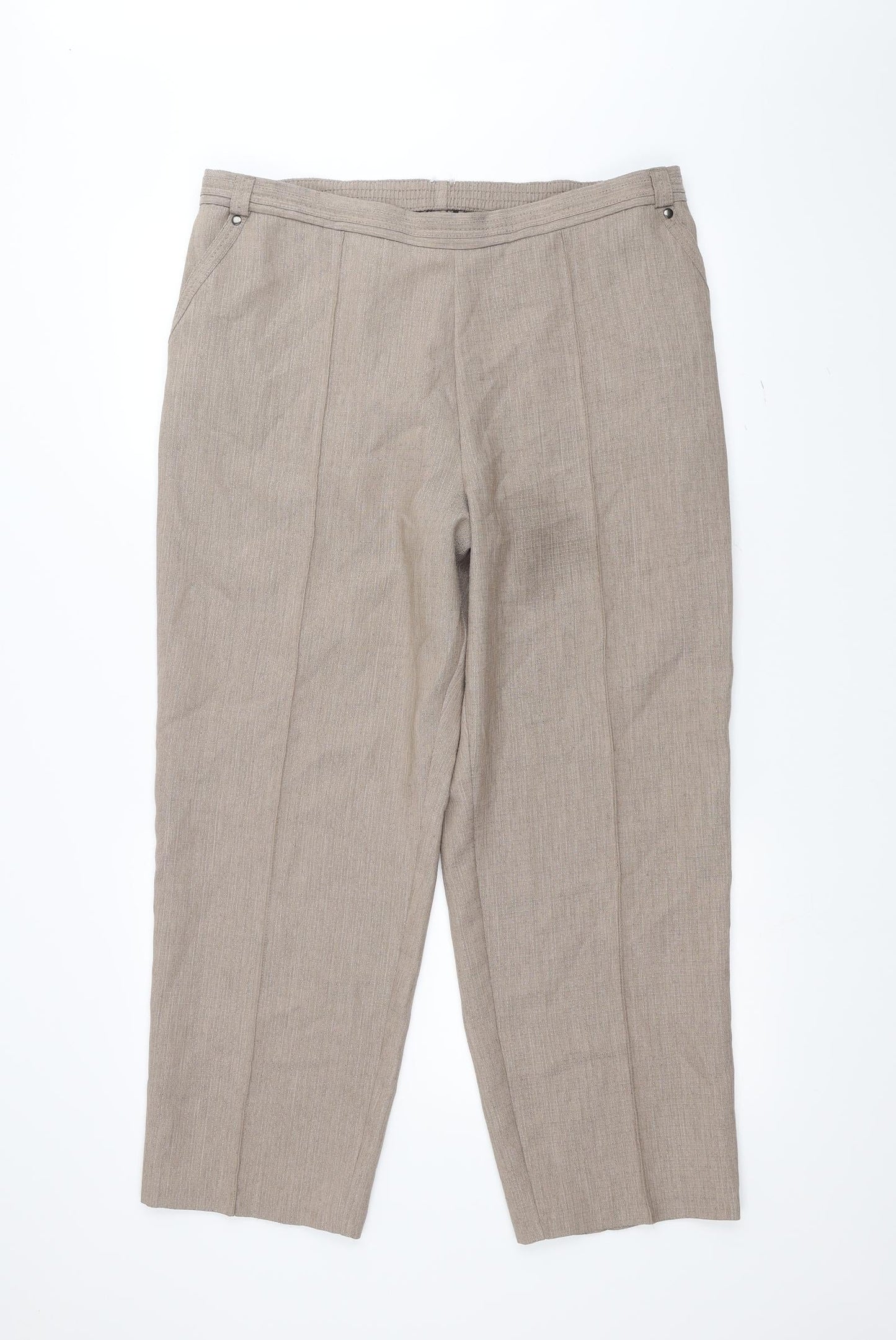 Womens UK Size 18 Marks and Spencer Regular Fit  Brown Trousers