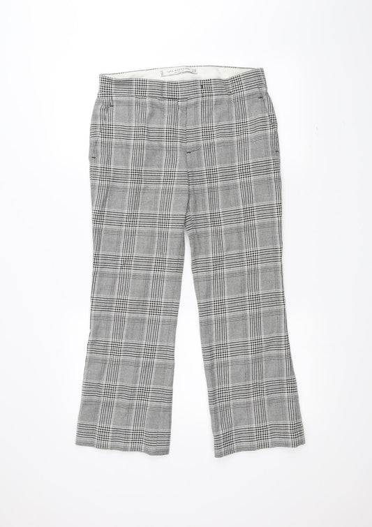 Womens UK Size M Zara Regular Fit  White Trousers