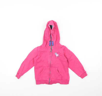 Mothercare Girls Pink   Full Zip Hoodie Size 2 Years