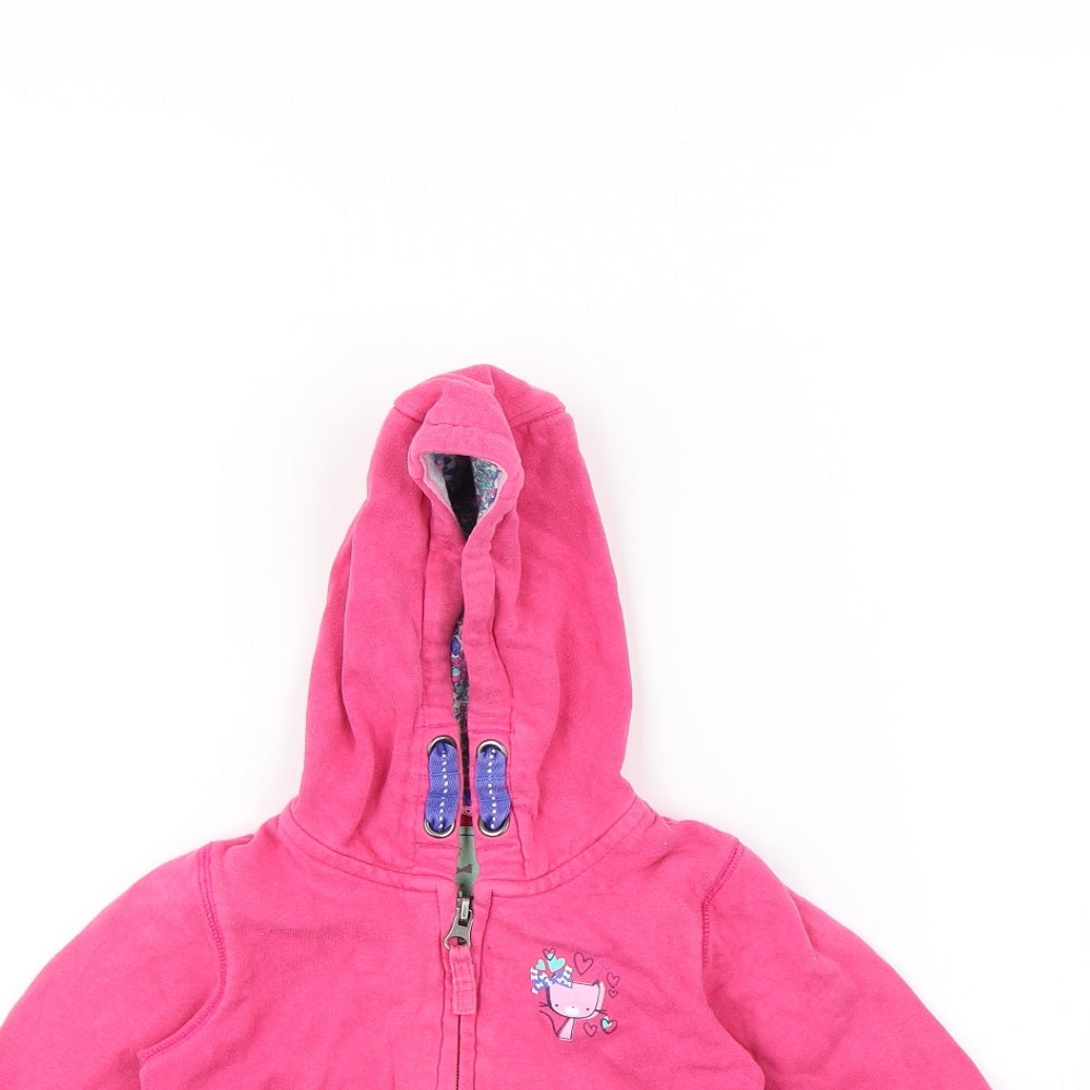 Mothercare Girls Pink   Full Zip Hoodie Size 2 Years