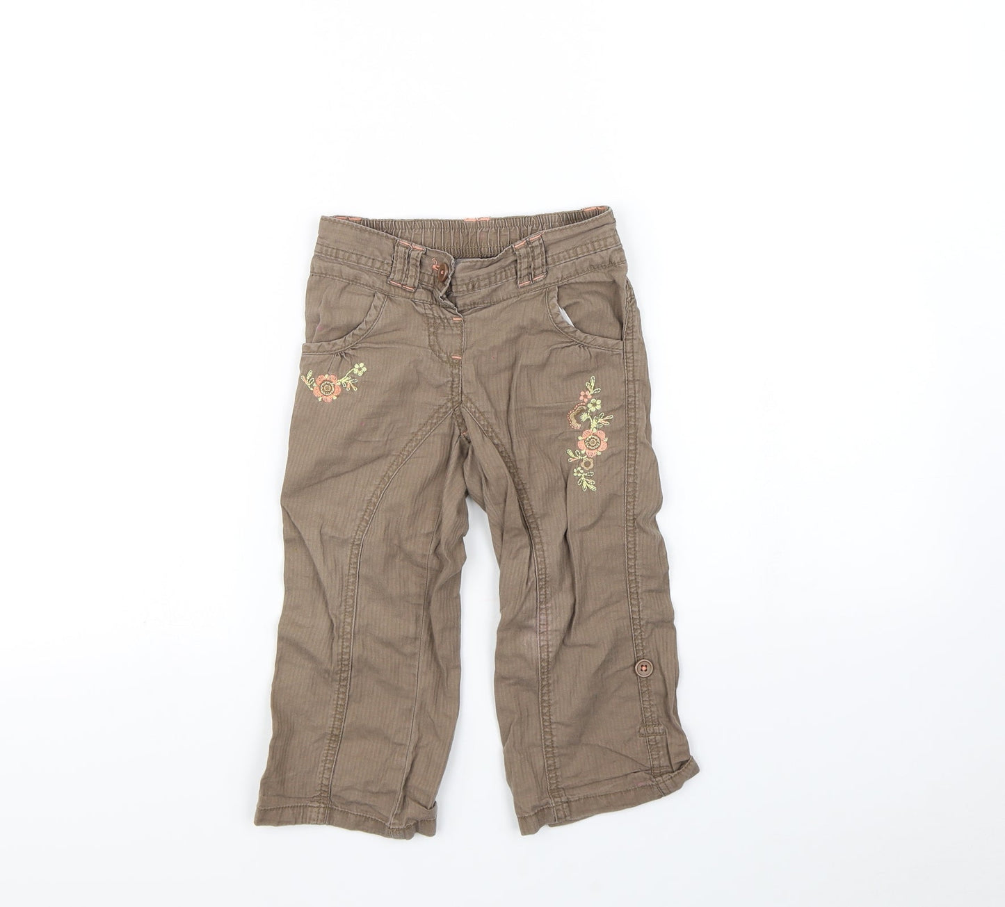 TU Girls Brown   Cargo Trousers Size 18 Months
