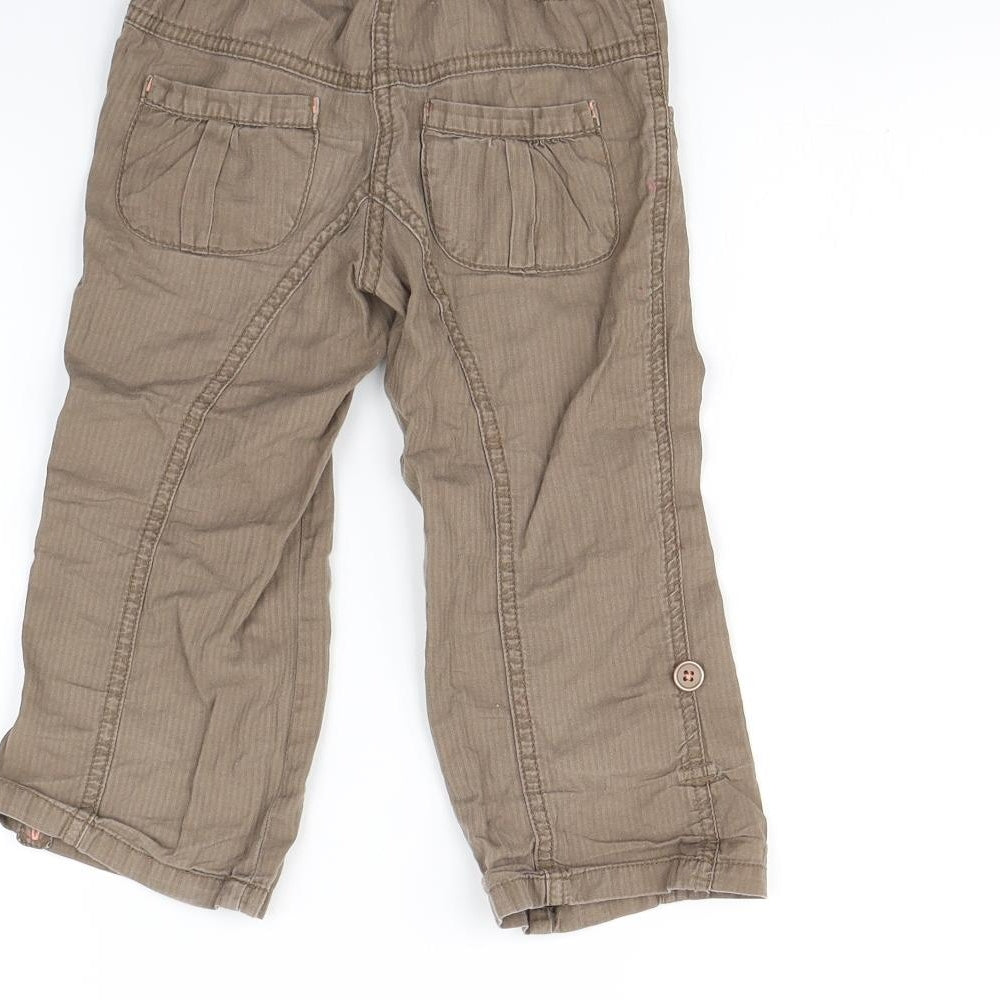 TU Girls Brown   Cargo Trousers Size 18 Months