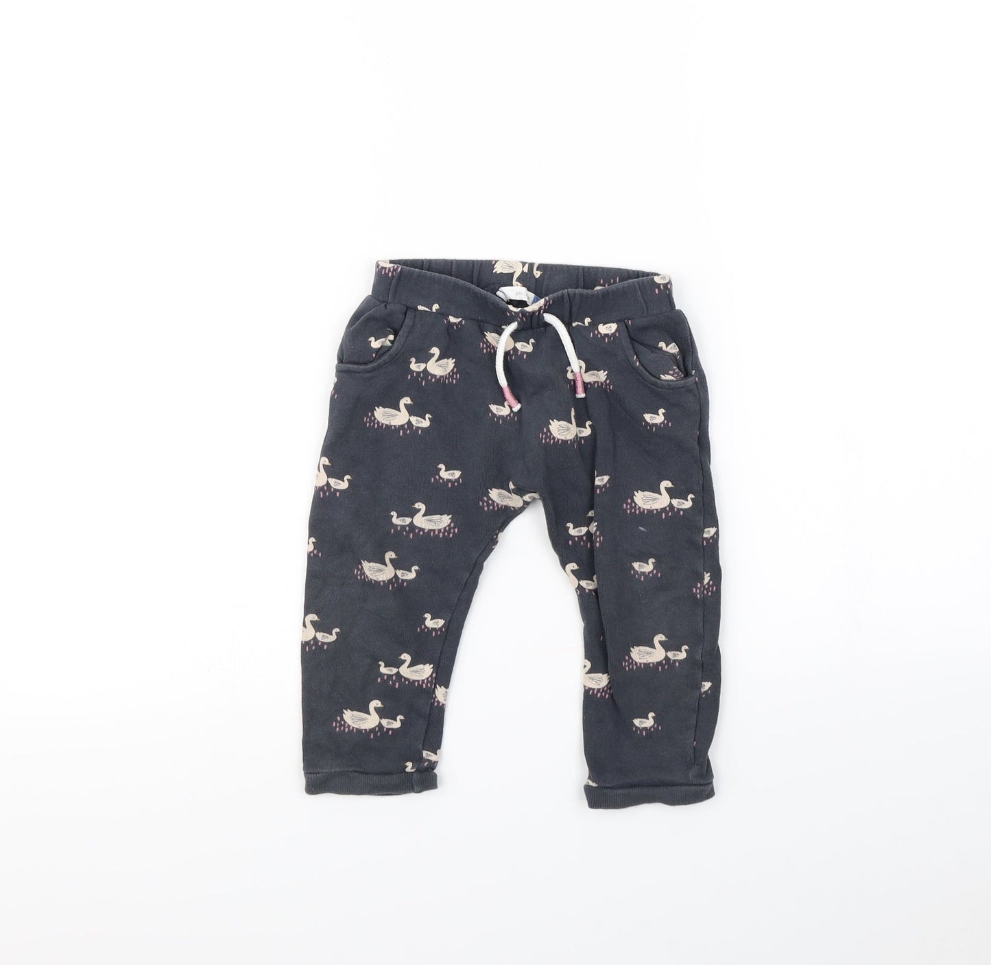 John Lewis Girls Blue Animal Print  Jogger Trousers Size 18 Months