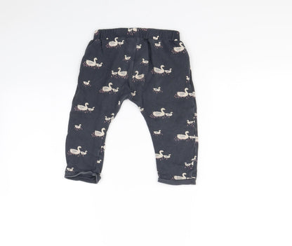 John Lewis Girls Blue Animal Print  Jogger Trousers Size 18 Months