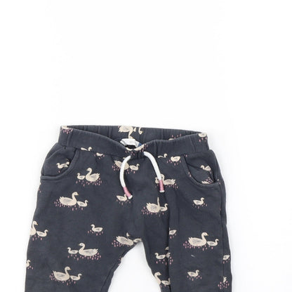 John Lewis Girls Blue Animal Print  Jogger Trousers Size 18 Months