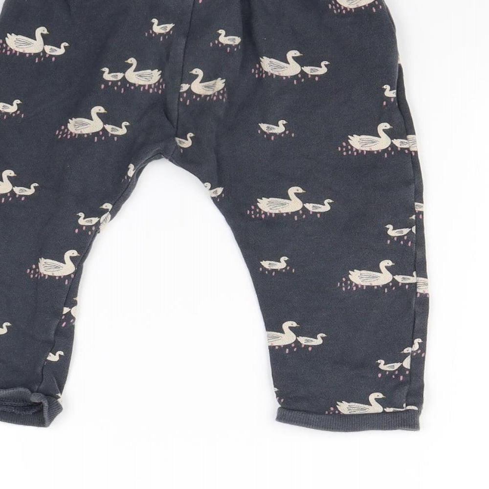 John Lewis Girls Blue Animal Print  Jogger Trousers Size 18 Months